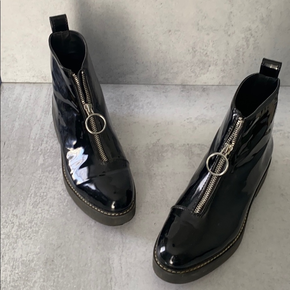 Zara Patent Leather Boots